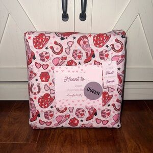 Valentines Disco Cowgirl Queen Sheet Set